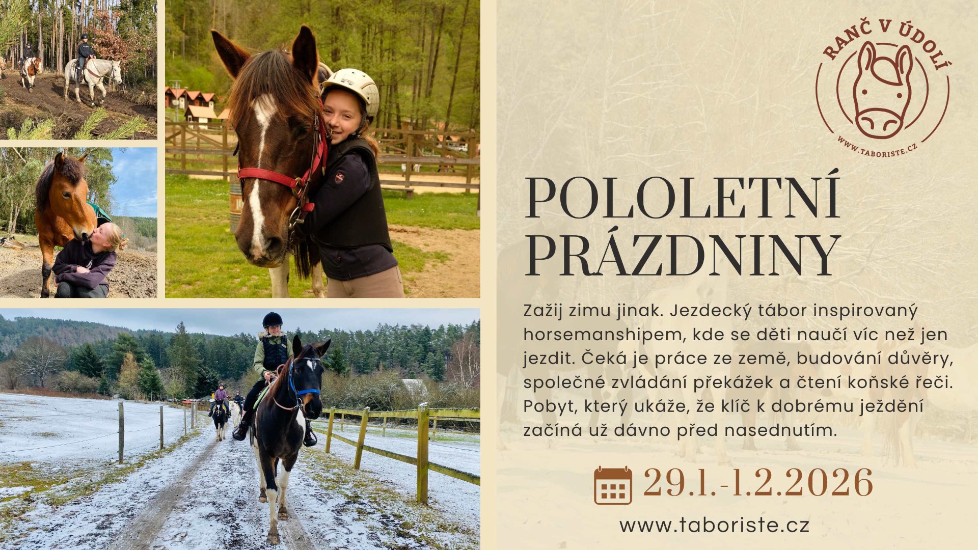 Pobytový víkend na koňském Ranči v údolí